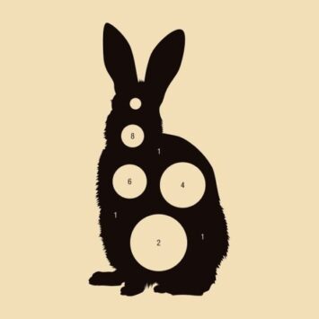 Schietkaart Konijn 14X14