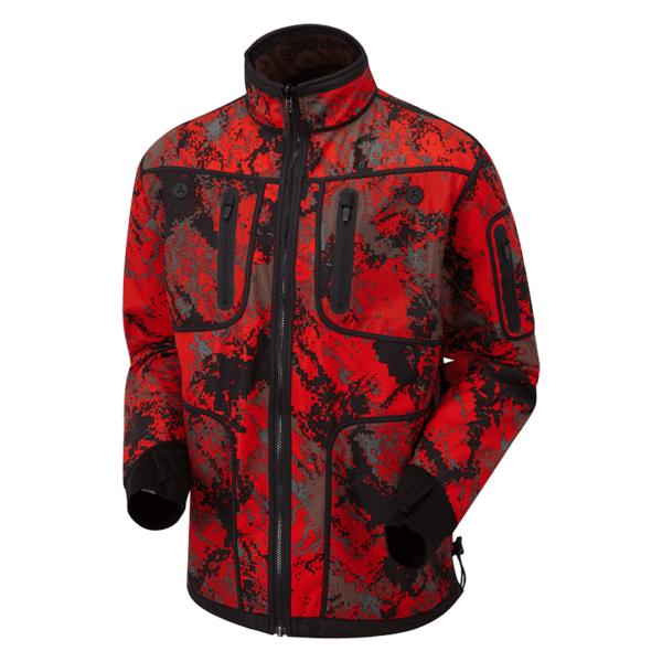 Shooterking Forest Mist rood softshell jas