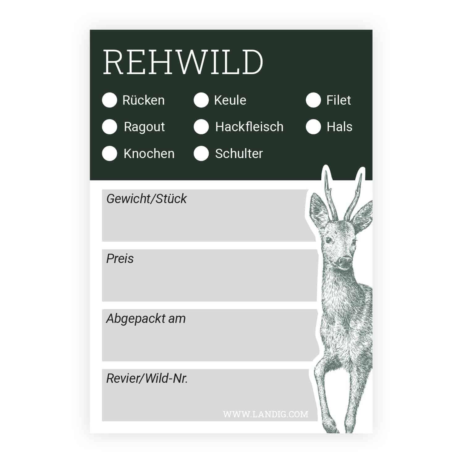 Landig jachtlabels voor vacuümzakken - Afbeelding 4