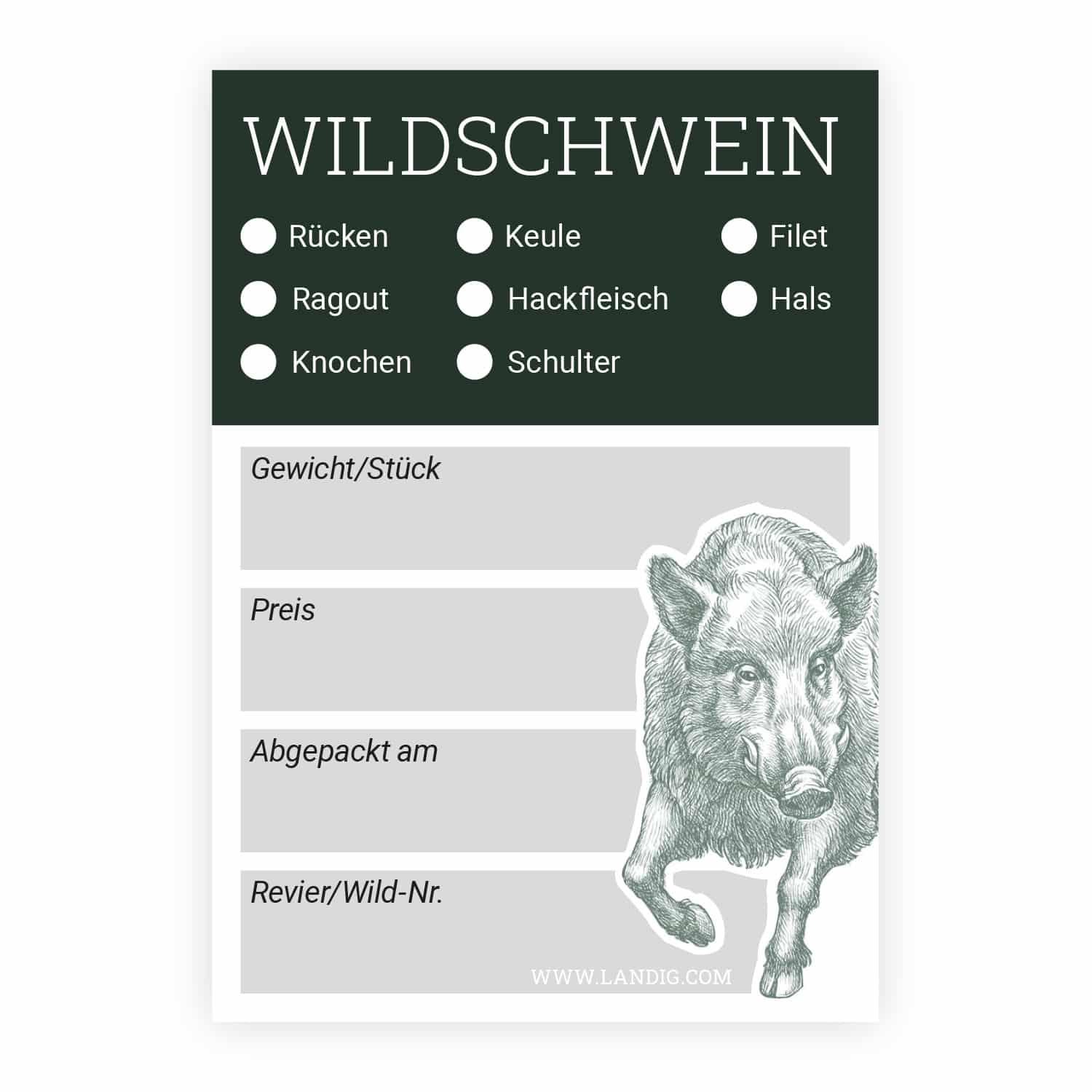 Landig jachtlabels voor vacuümzakken - Afbeelding 6