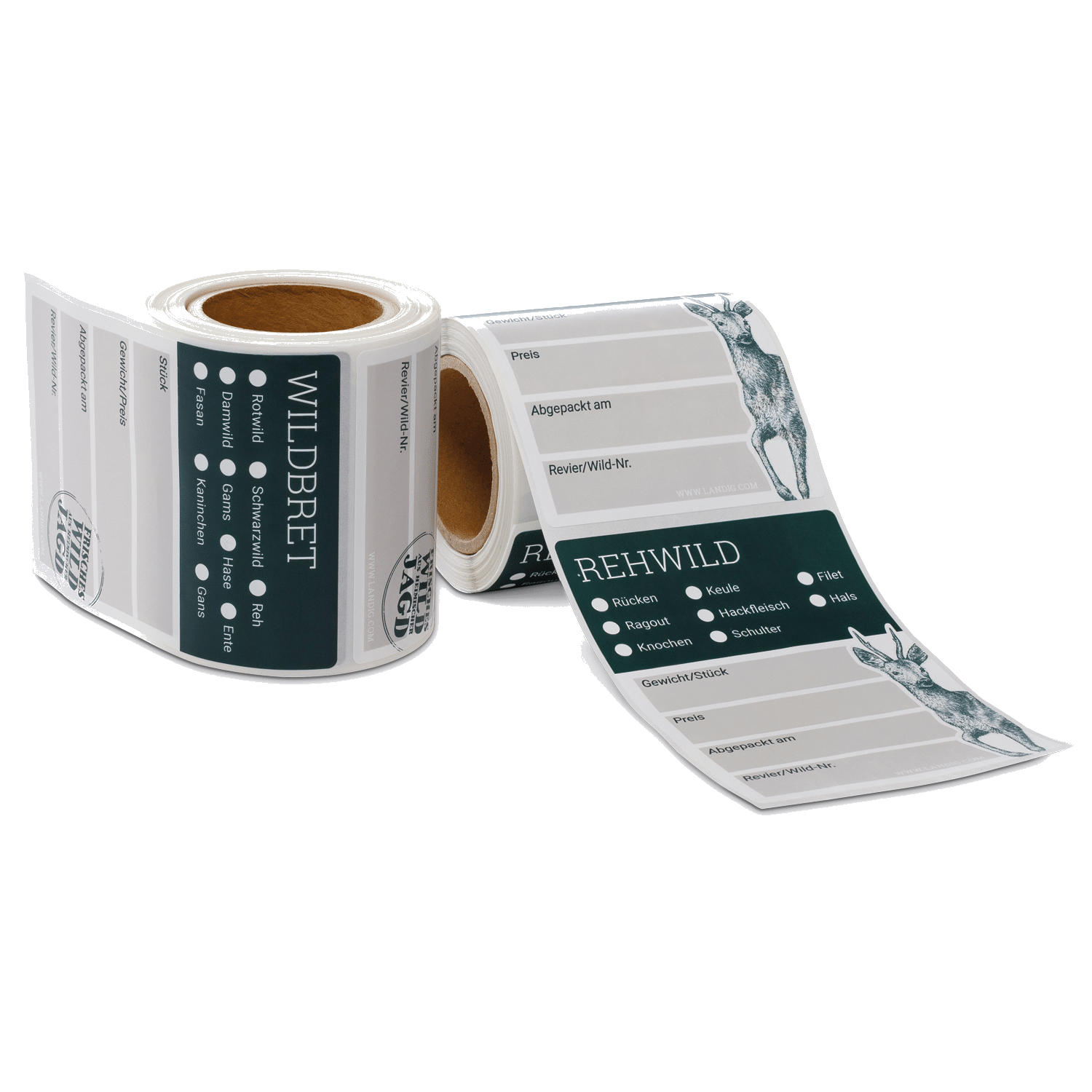 Landig jachtlabels voor vacuümzakken