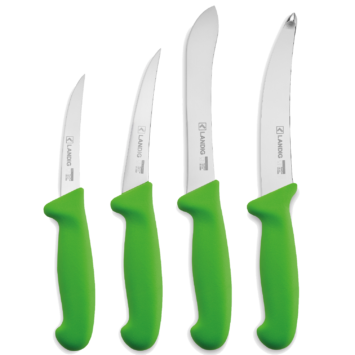 4-delige professionele messenset groen