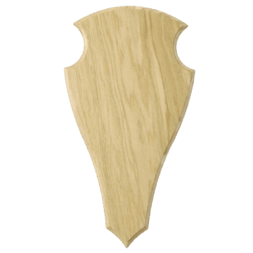 Trofeeplank Hert licht eiken punt