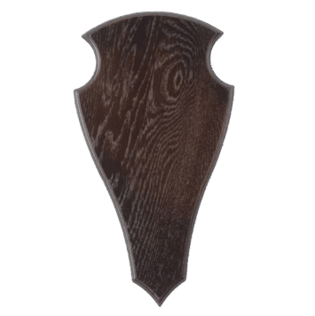 Trofeeplank Hert donker eiken punt