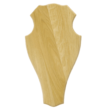 Trofeeplank Hert licht eiken stomp